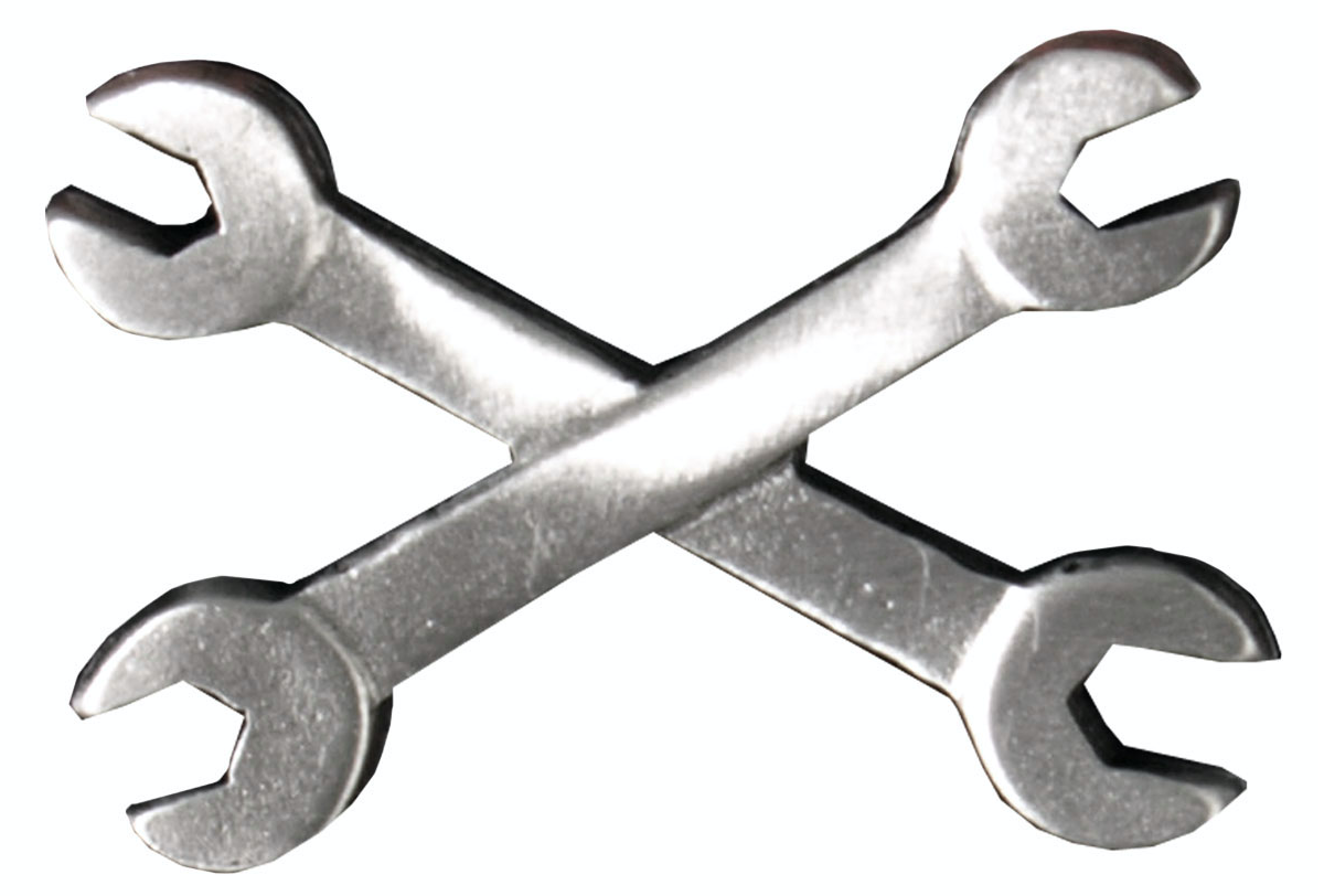 Wrenches Pewter Biker Pin